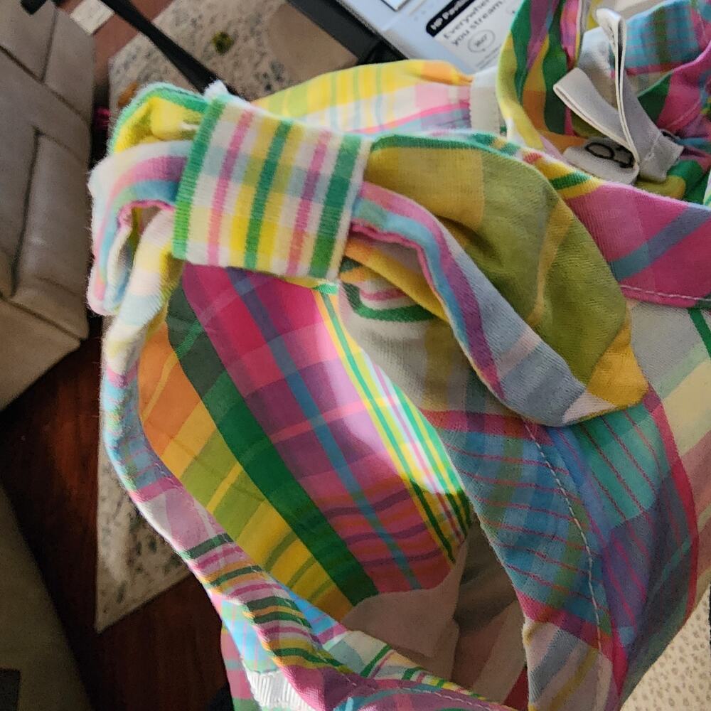 Vintage Lilly Pulitzer Girls 2T Madras Plaid Bow Shoulder Dress NWT - Picture 6 of 10